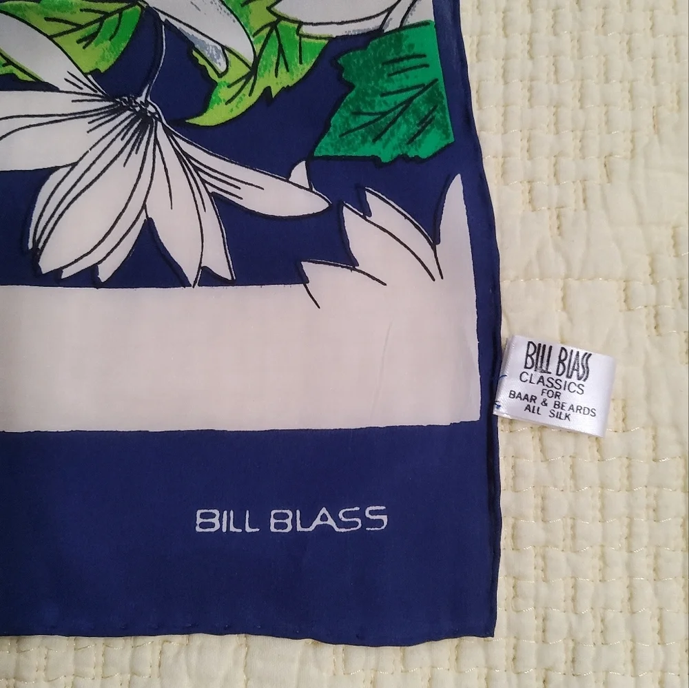 Bill Blass Floral Silk Scarf